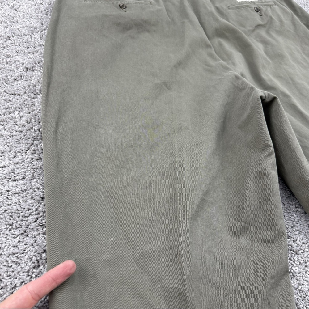 Vintage Polo Ralph Lauren Andrew Chino Pants Men's 40x29 Olive Green Pleats - Picture 13 of 13
